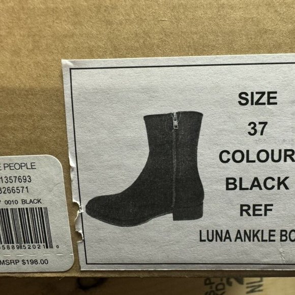 Free People Womens Luna Ankle Boot Black Size EU37 M US7 - Picture 6 of 6